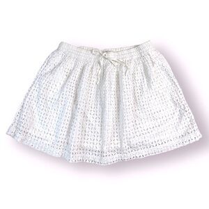 Madewell white eyelet full mini skirt